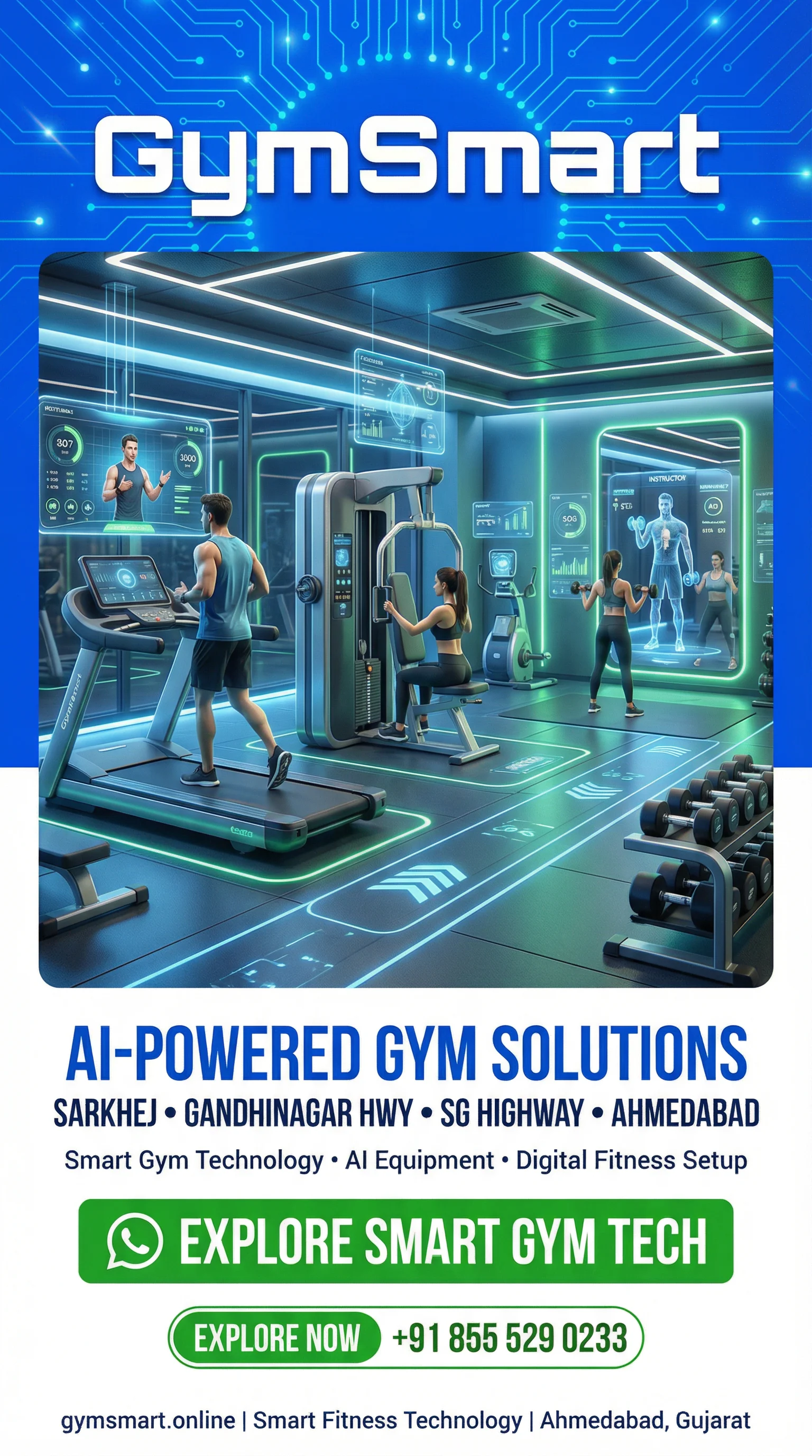 GymSmart AI-Powered Fitness Technology Sarkhej Ahmedabad